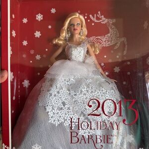 Barbie Holiday Doll in White and Silver